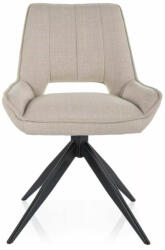  Tello Bjorn Forgó Étkezőszék Világos Bézs Szövet Fekete Fém Vázzal (SIG-TELLOBJCJBE)