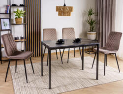  Mario Márvány Hatású Laminált Étkezőasztal Fekete (SIG-MARIOCMAC100)