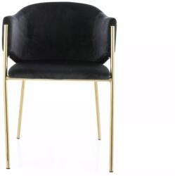 Bono Velvet Luxus Bársony Étkezőszék Fekete-Arany Fém Vázzal (SIG-BONOVZLC)
