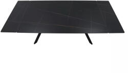  Imperia 160 Kihúzható Kerámia Étkezőasztal Matt Fekete (SIG-IMPERIAC160)