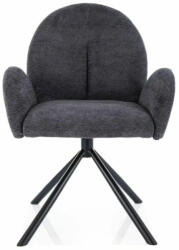  Planet Raven Forgó Étkezőszék Sötétszürke Szövet Fekete Vázzal (SIG-PLANETRCCSZ)