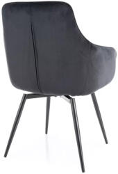  Marlo Velvet Fekete Bársony Étkezőszék Automata Visszatérés Funkcióval (SIG-MARLOVCC)