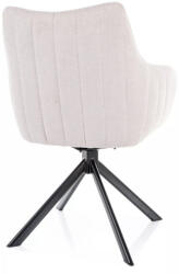  Azalia Brego Forgó Étkezőszék Világos Bézs Szövet Fekete Vázzal (SIG-AZALIABRCJBE22)