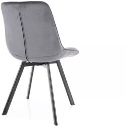  Monti Velvet Bársony Étkezőszék Szürke Steppelt (SIG-MONTIVCSZ)