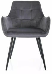  Lemon Velvet Bársony Étkezőszék Szürke Fém Vázzal (SIG-LEMONVCSZ)