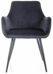  Apple Velvet Elegáns Bársony Étkezőszék Fekete Fém Vázzal (SIG-APPLEVCC)