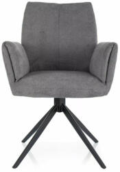  Coco II Vardo Forgó Étkezőszék Szürke Szövet Fekete Fém Vázzal (SIG-COCOIIVACSZ)
