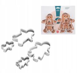 Altom Design Mézeskalács lyukasztók fém 4 db-os Mézeskalács keksz (0204015863)