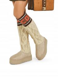 Royalfashion Bézs női hótaposó cipő Anane felsőrésszel 37-es (Y65)