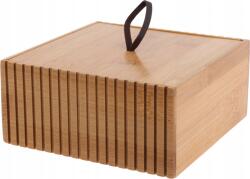 H&L BambooBox tárolódoboz 15×15×7 cm bambusz, fedéllel és fogantyúval (A957-00-00)