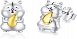 Mennica Bydgoska Ezüst fülbevaló kislány gyerek hörcsög csavarok stift (kolczyki DLA DZIEWCZYNKI CÓRKI WNUCZKI DZIECI)