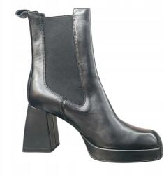 Carinii B7563 női bokacsizma 40- Méret fekete bőr (B7563)