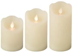 Lumineo Három darabos Led gyertya szett, krémszínű, Ksd (5900291310367)