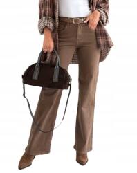  Női Divatos Farmernadrág Széles Szárú Barna Csokoládé