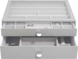 Stackers Casetă pentru bijuterii Stackers Pebble supersize gri pietros cu 2 sertare (76053)