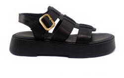 Commanchero Original Sandale Casual Damă Flatforme Din Piele Negre 51166-721 (51166-721)