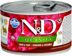 N&D Quinoa Dog konzerv szarvas & kókusz adult mini 140 g