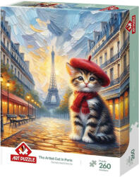 Art Puzzle Пъзел Art Puzzle от 260 части - Котка-художник в Париж (40270)