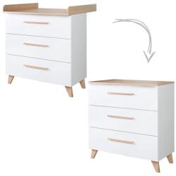 roba Leon White pelenkázó komód