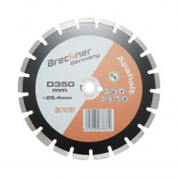 Breckner Disc diamantat segmentat 350x25.4mm, B40 segment 12mm pentru asfalt-beton, caramida, sapa Breckner Germany Disc de taiere