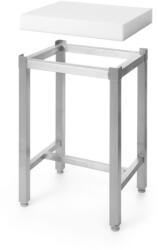  Polietilén hentesblokk, darabolóállvány, HENDI, 505656 + 505670, Fehér, 500x400x(H)800mm (505687)