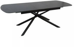 SIGNAL MEBLE Vector Kihúzható Kerámia Étkezőasztal Matt Fekete (SIG-VECTORC180) - pepita