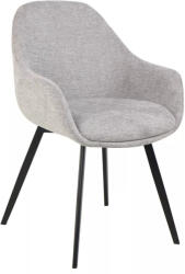 SIGNAL MEBLE Vinto Brego Szürke Étkezőszék Fekete Fém Vázzal (SIG-VINTOBRCSZ)