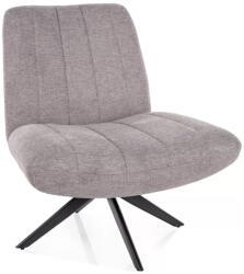 SIGNAL MEBLE Elena Brego Forgó Fotel Szürke Kárpittal Fekete Matt Vázzal (SIG-ELENABRSZ07) - pepita
