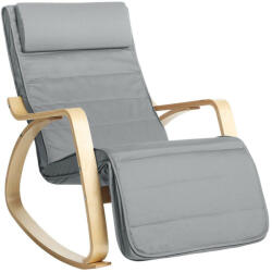 SONGMICS hintaszék 5 pozíciós állítható lábtartóval világosszürke (LYY010GZ02)