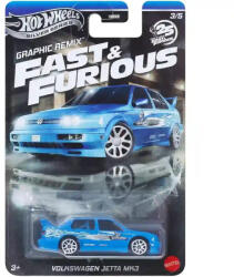 Mattel Hot Wheels Fast & Furious Graphic Remix Volkswagen Jetta MK3 kisautó (JBY46) - jatekbirodalom