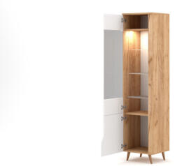  TUE 2 ajtós vitrin - arany/fehér színben, LED világítással (WTTUWT20DZBMD0002W)