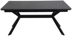SIGNAL MEBLE Imperia 160 Kihúzható Kerámia Étkezőasztal Matt Fekete (SIG-IMPERIAC160) - pepita
