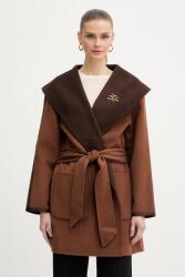 KARL LAGERFELD kifordítható gyapjúkabát - barna 38
