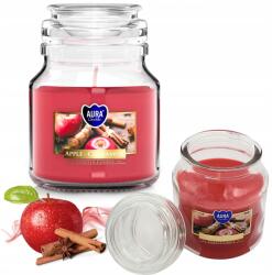 AURA Ünnepi illatgyertya üvegben Karácsony Aura Alma Fahéj (snd71-87)