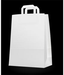  Papírtáska szalagfüles 26x35x12 fehér