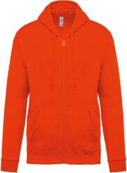 Kariban Kapucnis zipzáros pulóver Kariban Molleton narancssárga
