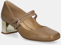 MICHAEL Michael Kors bőr flip-flop Matilda - bézs Női 37