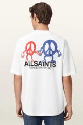 AllSaints pamut póló BEDFELLOW - fehér XXL