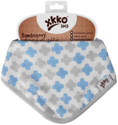  Xkko nyálkendő patentos bambusz kék mintás BMBBND040 - babycenter-online