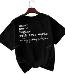 Shein L Nyomott Mintás Póló A Hátán