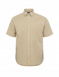 North 56°4 North Latitude Bézs Színű Len Vászon Ingszabás Nagy Méretekben 4XL