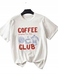 Shein M-es Fehér Nyomott Mintás Póló