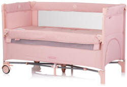 Chipolino Relax multifunkciós utazóágy - Pink Marshmellow Linen - aprotalpak