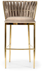  Hordia Luxus Bárszék Bézs Bársony Arany Lábakkal HORDH7XXBGECGDI (ATE-HORDH7XXBGECGDI)