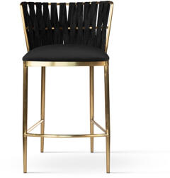  Hordia Bárszék 60 Fekete Bársony Arany Kefézett Lábakkal (ATE-HORDH6XXBCKBCGI)