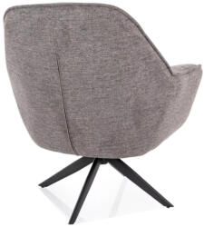  Galia Brego Forgó Fotel Szürke Szövet Matt Fekete Fém Vázzal (SIG-GALIABRSZ10)
