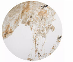  Cyprus B Kerek Kerámia Dohányzóasztal Márvány-Fehér Fekete-Arany (SIG-CYPRUSBBC)