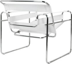  King Home IVAN Modern Műbőr Fotel Fehér Króm (KHM-KH1501100302) - platinashop