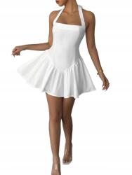 Shein M-es Nyári Mini Ruha Nyakkötővel