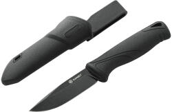 Ganzo G807BW - fix markolatú kés övre akasztható tartóval - Fekete (Ganzo G807-BK)